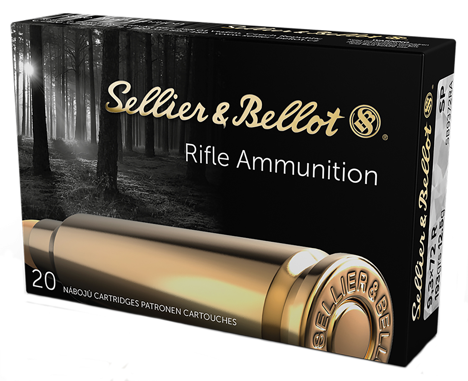Sellier & Bellot SB9372RA Rifle 9.3mmx72R 193gr Soft Point 20 Per Box/20 Case