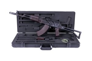 A picture of 0013201 arsenal sam7sf plum bulgarian side folder ak47 package 30rd mag sm 13 rail custom hard case with USA Gun Store