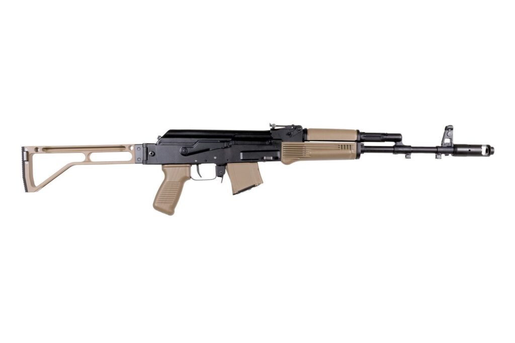 A picture of 0014186 arsenal sam7sf 762x39mm semi auto ak 47 fde rifle with aluminum side folding stock with cheek rest q with USA Gun Store