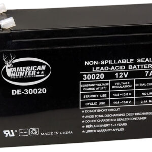 American Hunter DE30020 HR Rechargeable Battery  Black 12 Volt 7 AMP