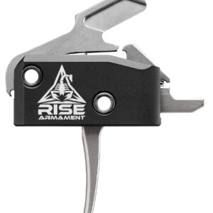 Rise Armament RA434SLVRAWP RA-434 High Performance Single-Stage Flat Trigger with 3.50 lbs Draw Weight & Black/Silver Finish for AR-Platform