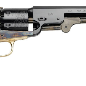 Pietta PF51CH36712 1851 Navy Steel 36 Cal 7.50" 6rd Color Case Hardened Frame Blued Cylinder Blued Octagon Barrel Walnut Grip