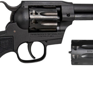 Diamondback DB0500A001 Sidekick 22 LR/22 WMR 9 Shot, 4.50" Black Cerakote Steel Barrel & Cylinder, Black Cerakote Zinc Alloy Frame Black Checkered Grips, Hammer Safety, Exposed Hammer