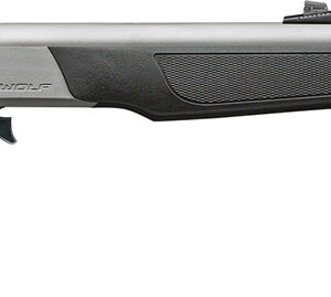 CVA PR2117SVP Wolf V2 50 Cal 209 Primer 24" Matte Stainless Steel Barrel, Drilled & Tapped Stainless Steel Receiver, Fixed Black Synthetic Stock, Williams Fiber Optic Sights