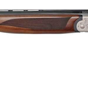 Iver Johnson Arms IJ600410LW28S IJ600 Lightweight Full Size 410 Gauge Break Open 3" 2rd 28" Black Over/Under Vent Rib Barrel, Silver Engraved Aluminum Receiver, Fixed Walnut Wood Stock, Ambidextrous