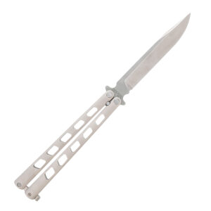 Cold Steel CSFL43ARC Arc Angel Balisong Butterfly 5.45" Folding Clip Point Plain Satin S35VN SS Blade, Aluminum Handle