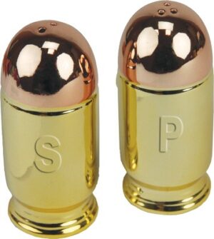 RIVERS EDGE PISTOL CARTRIDGE - SHAPED SALT & PEPPER SHAKERS