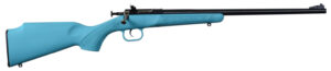 Crickett KSA2302 Youth 22 LR 1rd 16.12" Blued Barrel & Receiver, Fixed Front/Adjustable Rear Peep Sights, Blue Synthetic Stock w/11.5" LOP, Rebounding Firing Pin Safety