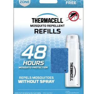 Thermacell R4 Repellent Refill  Effective 15 ft Odorless Scent Mat/Fuel Cartridges Repels Mosquito Effective Up to 48 hrs 4 Fuel Cartridges/12 Mats