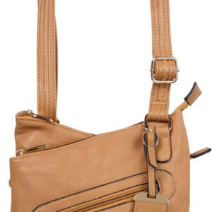 BULLDOG CONCEALED CARRY PURSE - CROSS BODY STYLE TAN