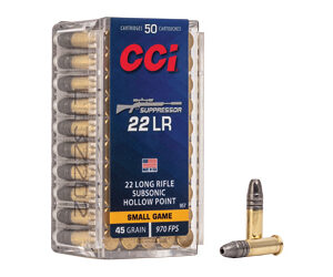 CCI 22LR SUPPRESSOR 45GR HP 50/5000