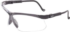 HOWARD LEIGHT GENESIS GLASSES - BLACK FRAME/CLEAR LENS