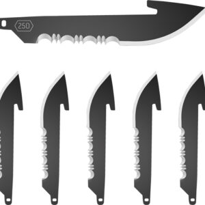 OUTDOOR EDGE 2.5" DROP POINT - W/SERRATIONS BLACK BLADE 6-PK