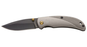 PRISM 3 - GRAY, DROP POINT, PLAIN EDGE, 2 3/8" BLADE
