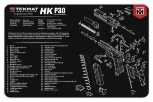 TekMat 11x17 Gun Cleaning Mat - Heckler & Koch P30