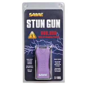 Sabre 600000 Volt Mini Stun Gun with LED - Light Purple