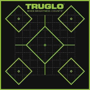 TRUGLO TRU-SEE Self Adhesive Targets - 5 Diamond 12x12 Green 12 Pack