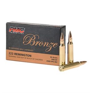 BRONZE 223 REMINGTON 55GR FULL METAL JACKET 20/BOX