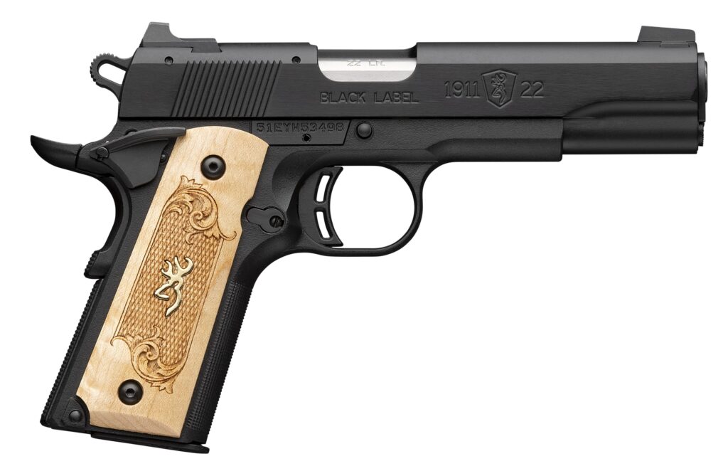BROWNING 1911-22 22LR FS – MEDALLION 4.25″ BLACK/MAPLE | USA Gun Store