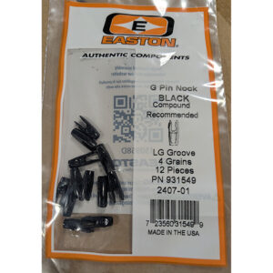 Easton Compound G Pin Nocks Black Large Groove 12 pk.