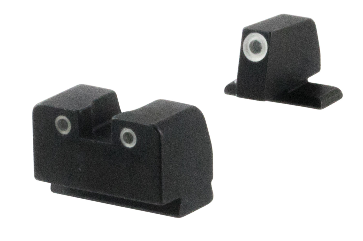 AmeriGlo SG181 Optic Compatible Sight for Sig Sauer Tall Suppressor Green Tritium White Outline Front Sight-Green Tritium White Outline Rear Sight