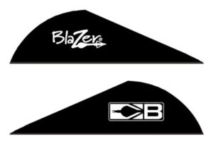 BOHNING BLAZER VANES - 2" SOLID BLACK 36PK