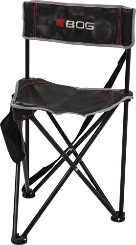 BOG GROUND BLIND TRIPOD CHAIR – BLACK/GREY W/CARRY STRAP
