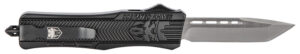 CobraTec Knives MBSTK1MTNS CTK-1  Medium 3" OTF Tanto Plain D2 Steel Blade/Black Aluminum Handle Features Glass Breaker Includes Pocket Clip