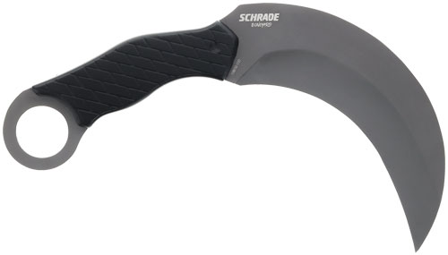 SCHRADE KNIFE BONEYARD 5.2″ – FIXED KARAMBIT MATTE SS/BLACK | USA Gun Store,