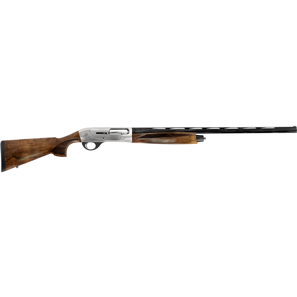 Weatherby ID22026MAG 18i Deluxe Full Size 20 Gauge Semi-Auto 3″ 4+1 26″ Black Vent Rib Barrel, Engraved Nickel Aluminum Receiver, Fixed Matte Walnut Stock, Right Hand | USA Gun Store