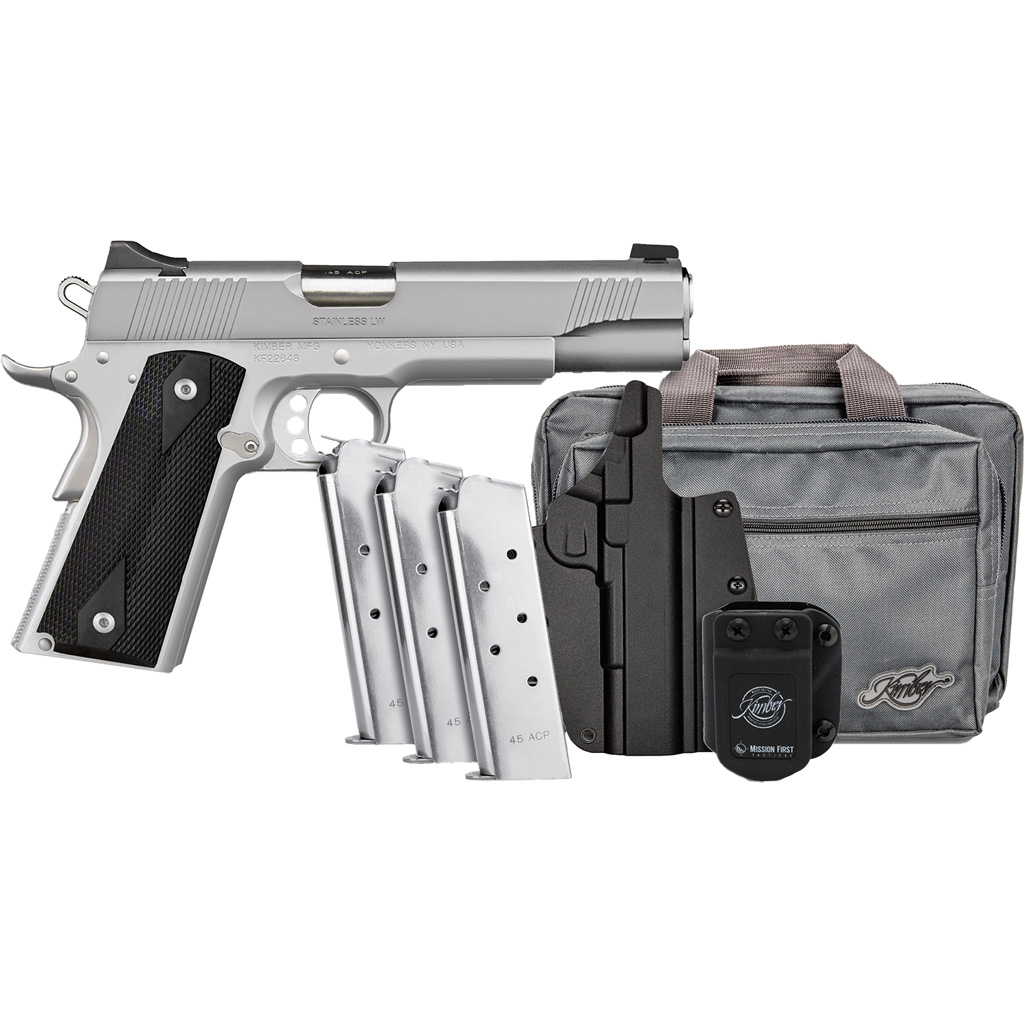 KIMBER 1911 STAINLESS LW 45ACP 5 CLUB BUNDLE | USA Gun Store