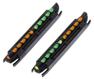HiViz TO300 Two-In-One Magnetic Front Sight  Black | Green/Orange Fiber Optic
