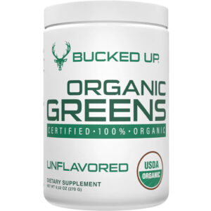 Bucked Up Organic Greens Unflavored 30 Serving Tub