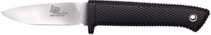 Cold Steel CS36LPMF Pendleton Mini Hunter 3" Fixed Plain Stonewashed AUS10A SS Blade, 3.63" Black Textured Kray-Ex Handle
