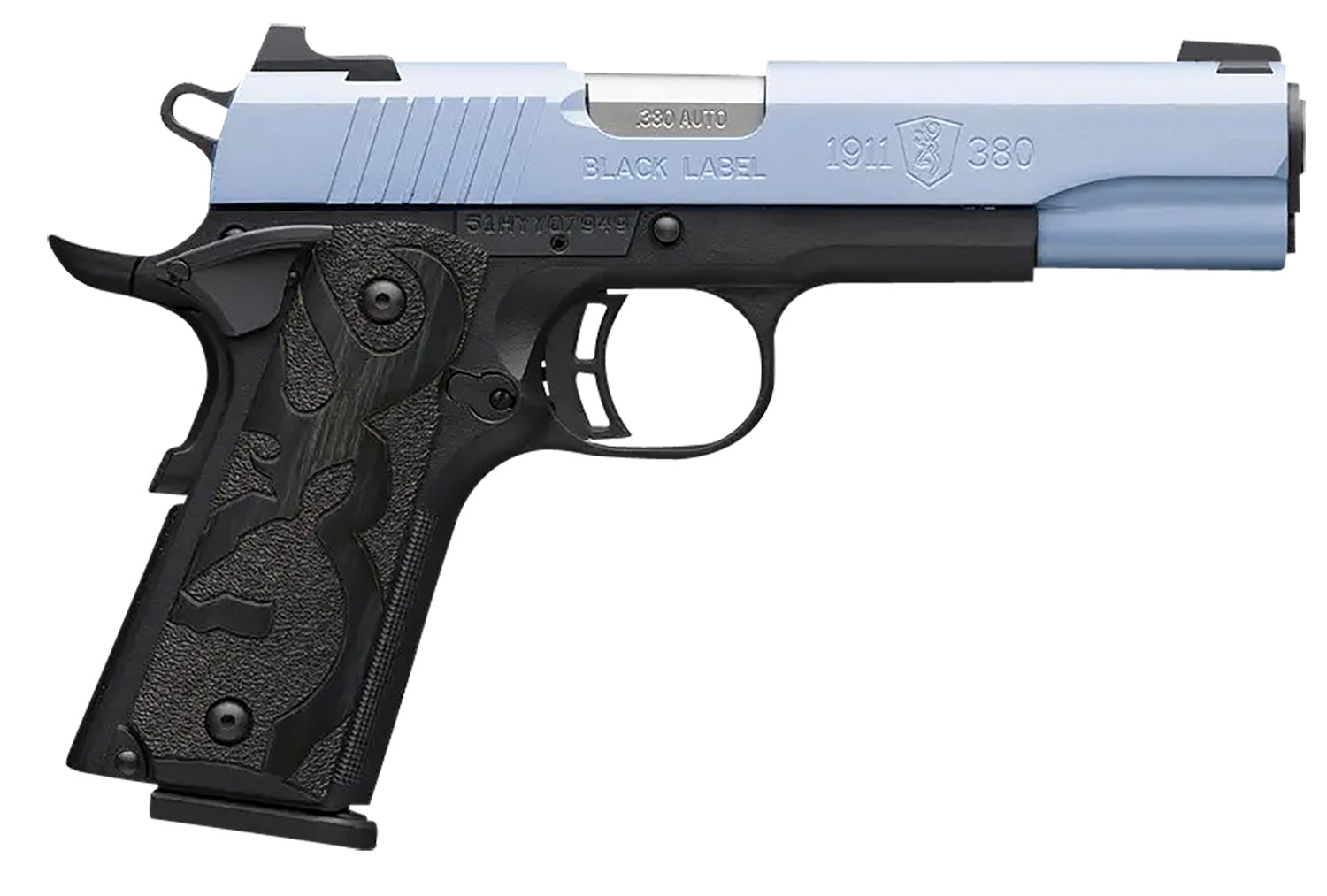 Browning 1911-380 Black Label Pistol 380 ACP 4.25 In. Polar Blue 8 Rd. | USA Gun Store