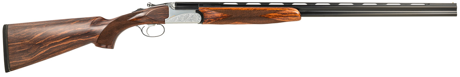 Fausti Usa, Inc 15403 Caledon 410 Gauge 3″ 2rd 26″ Blued Barrel, Engraved Stainless Rec, Wood Laser Grain Stock, Metallic Bead Sight | USA Gun Store