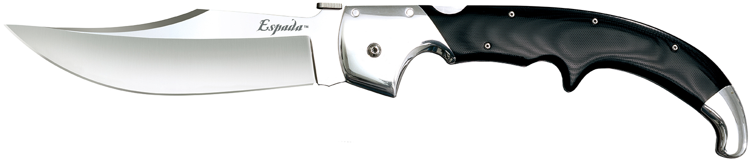 Cold Steel CS62MA Espada  XL 7.50" Folding Clip Point Plain S35VN SS Blade/9.25" Black w/Polished Bolsters G10 Handle Includes Belt Clip