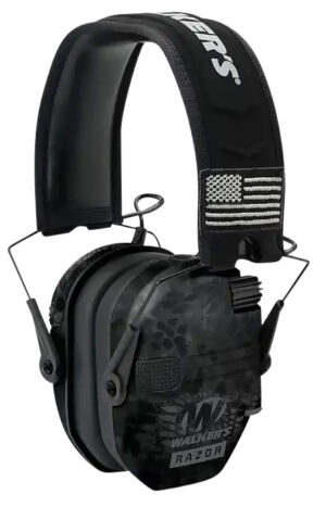Walker's GWPRSEMPATKPT Razor Patriot Slim Muff 23 dB Over the Head Kryptek Highlander/Black Polymer