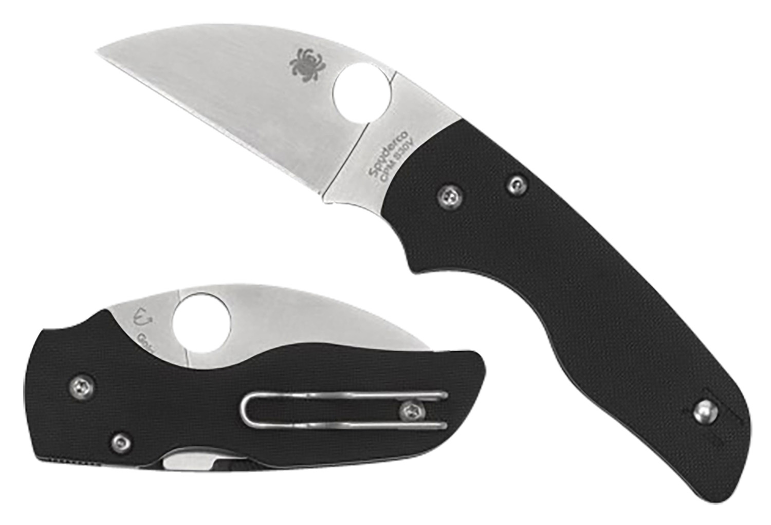 Spyderco C230GPWC Lil' Native 2.44" Folding Wharncliffe Plain CPM S30V SS Blade/Black Textured G10 Handle Includes Pocket Clip