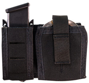 High Speed Gear 41P000BK TACO Duty Single Pistol & Handcuff Holder, Black Nylon with MOLLE Exterior, Fits MOLLE & 2" Belt