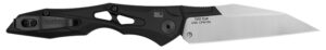 Kershaw 7650 Launch 13 Automatic 3.50" Folding Wharncliffe Plain Black Cerakote w/Satin Grind CPM 154 SS Blade, Black Anodized Aluminum Handle
