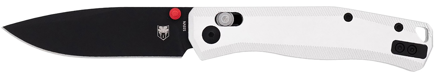 CobraTec Knives CTRGTSIL Regent EDC 3.25" Flip Open Plain Black TiCN S35VN Blade, 4.25" Silver Aluminum Handle