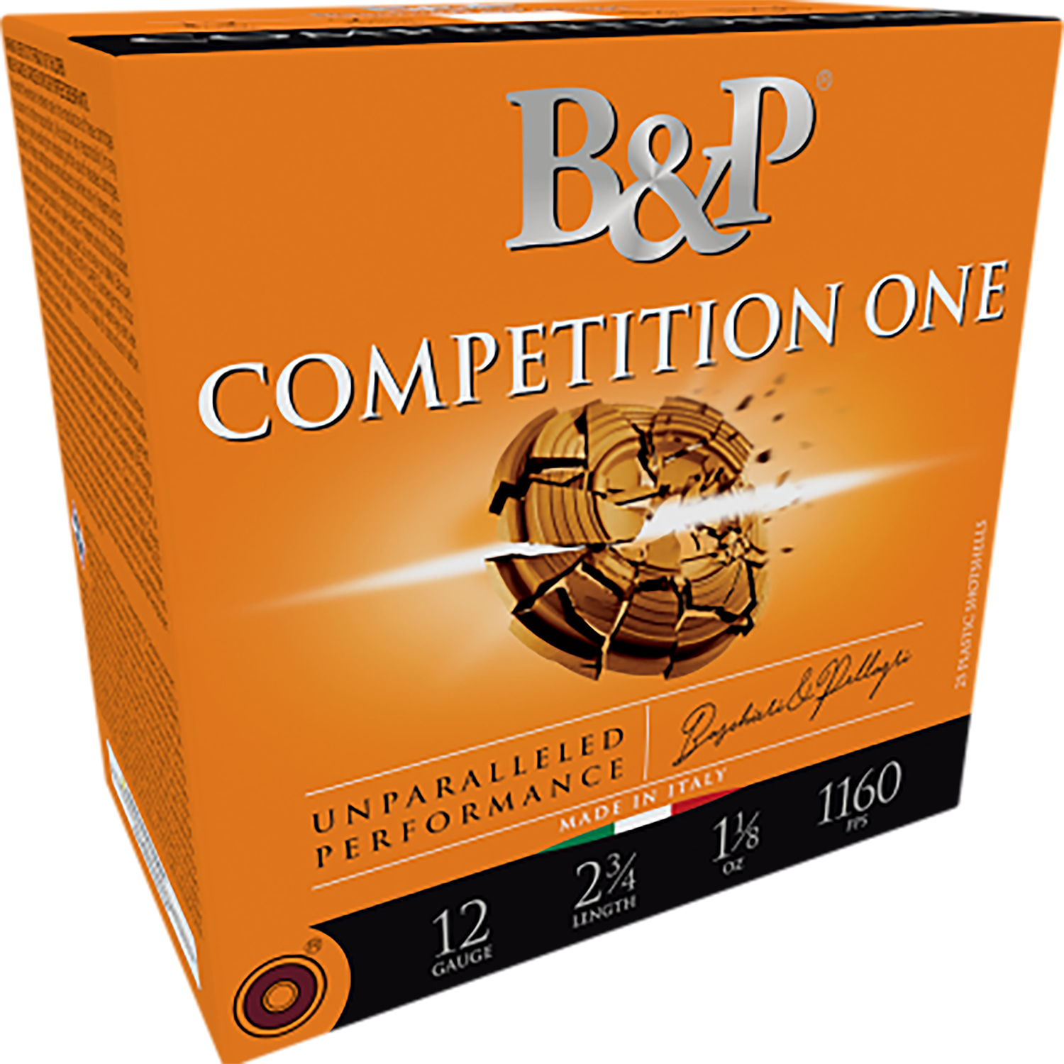 B&p Ammunition 12B78CP9 Competition One 12Gauge 2.75" 7/8oz 9Shot 25 Per Box/10 Case