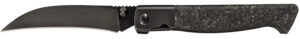 Cold Steel CSFL39SHB Spectre Hawksbill 3.80" Folding Talon Point Plain Black Matte PVD CPM 20V SS Blade, Forged Carbon Fiber Handle