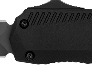 Kershaw 9000DE Livewire Automatic 3.45" OTF Spear Point Plain Black PVD CPM MagnaCut Steel Blade, Black Anodized Aluminum Handle