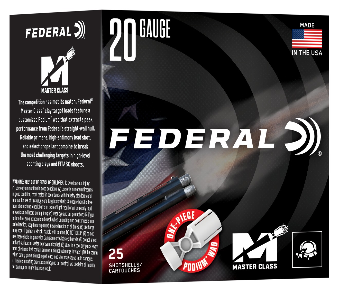 Federal MC2247.5 20Gauge 2.75" 7/8oz 7.5Shot 25 Per Box/10 Case