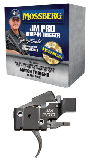 Mossberg 96010 JM Pro  Adjustable Match AR Drop-In Trigger, Fits AR15s & AR10s w/.154" Trigger & Hammer Pin Holes, Factory-Set 4 Pound Pull Weight