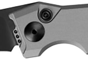 Kershaw 7900GRYBLK Launch 7 3.75" Folding Clip Point Drop Point Plain Black DLC CPM 154 SS Blade Gray Anodized Aluminum Handle Includes Pocket Clip