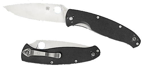 Spyderco C142GP Resilience 4.20" Folding Drop Point Plain 8Cr13MoV SS Blade Black G10 Handle Includes Pocket Clip