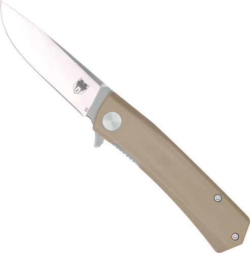 COBRATEC SERPENT FOLDER 3″ – SS/TAN D2 BLADE G-10 SCALES | USA Gun Store